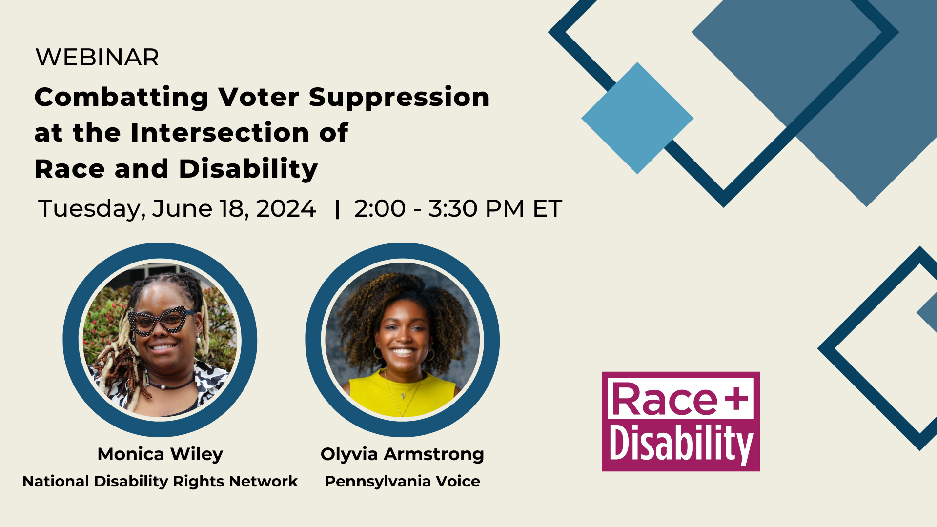 Combatting Voter Suppression at the Intersection of Race and Disability: Race + Disability Webinar Recap